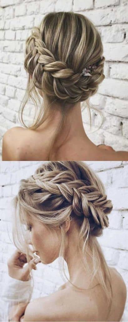 cute and pretty blonde hairstyle for prom night