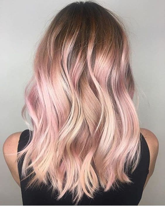 pink lady balayage hairstyles