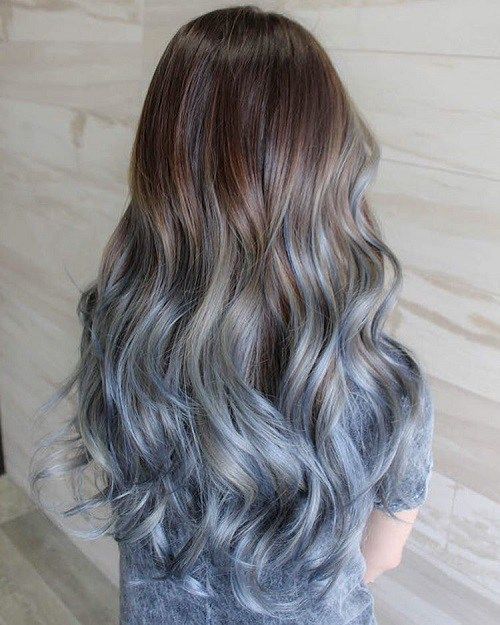 30 Soft denim like blue ombre hairstyles ideas