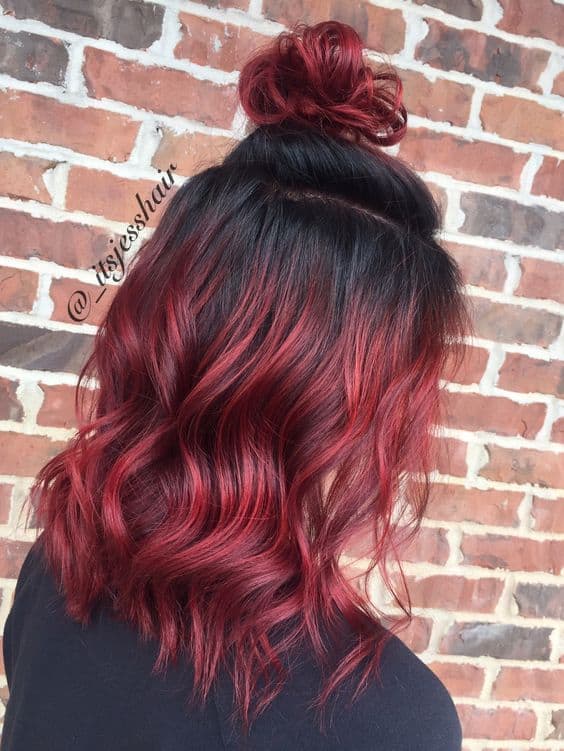 9+ Christmas Hairstyles - Red Balayage Hairstyles