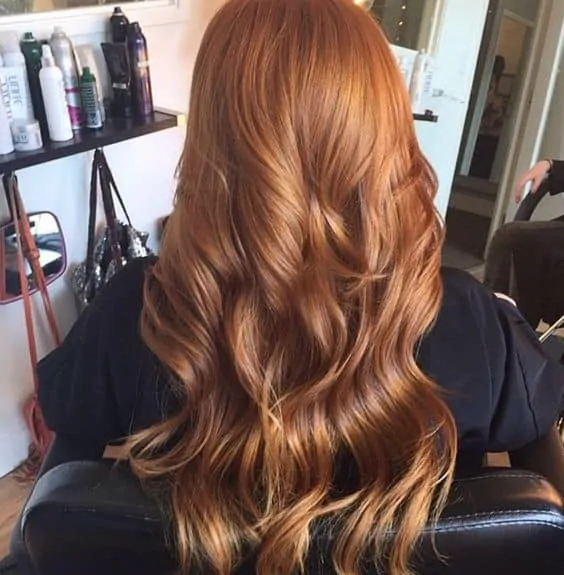 Long Wavy Copper Hairstyle - Trend Hair 2019