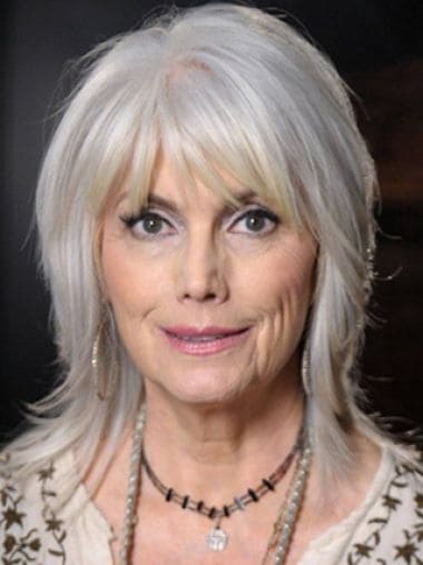 Shag Hairstyles for Woman Over 50 with Silver Hair