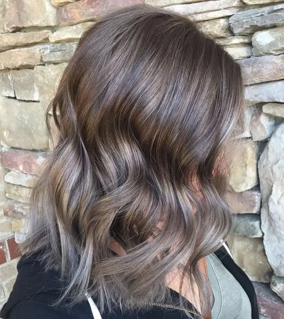 Mushroom Brown Hair With Gray Ombre