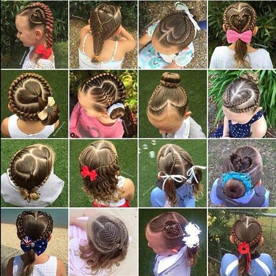 Unique Valentine Day Hair Style for Kids