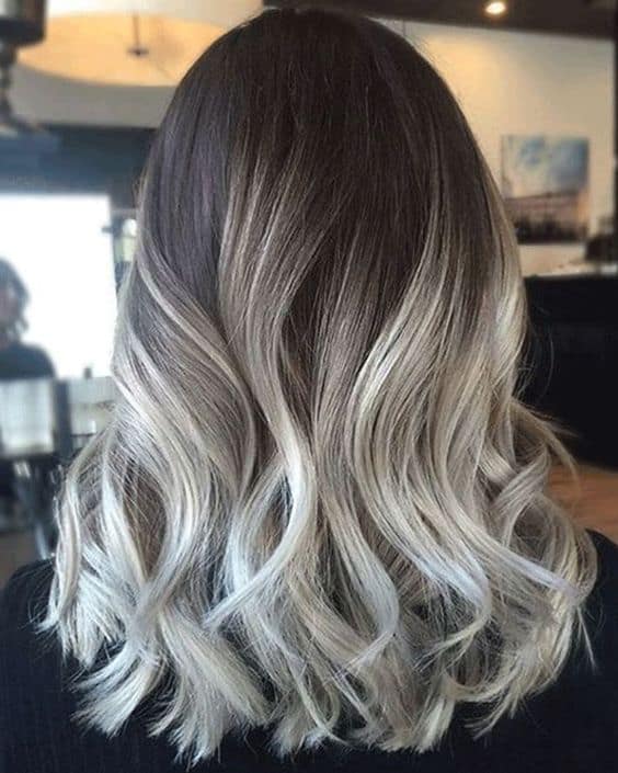 Medium Grey Balayage Hairstyles Color