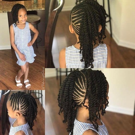 African american Twisty Hair Style for Kids