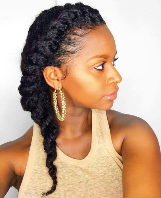 Beautiful Side Twist for Natural Hair