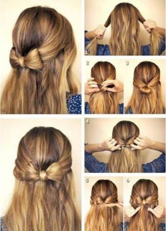8 D.I.Y Tutorial Long Hairstyles in 3 Minutes - Pretty Ribbon Updo