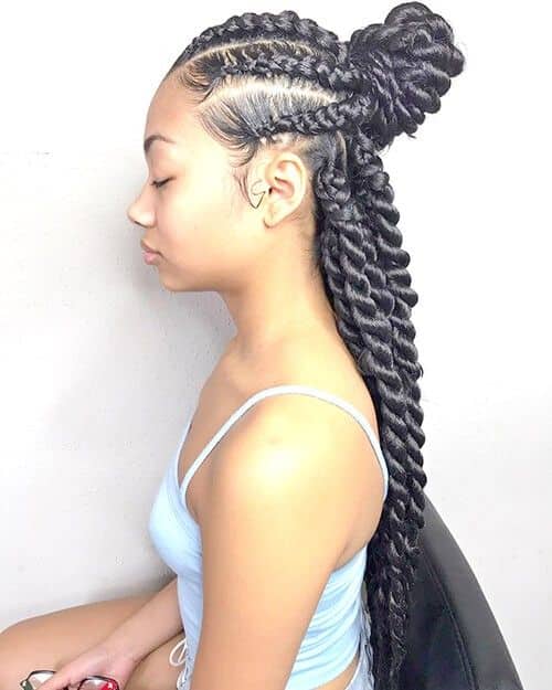Havana twists is a trendy and recent African American hairstyle