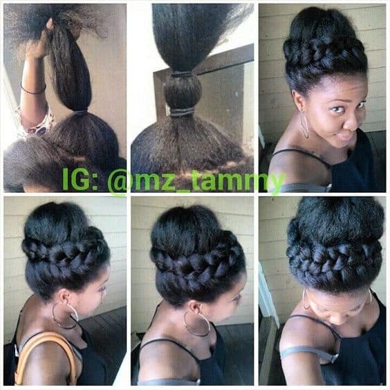 7 Tutorial Hairstyle French and Dutch Braid Updos on Natural Hair