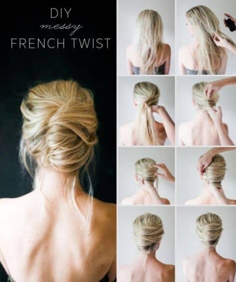 DIY Messy French Twist Great Step by Step Summer Hair Tutorials