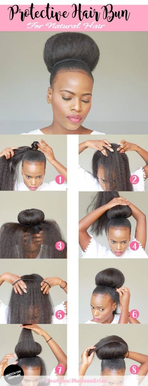 Jumbo Braid Hair Bun for Natural Hair Pretty African American Hair Ideas