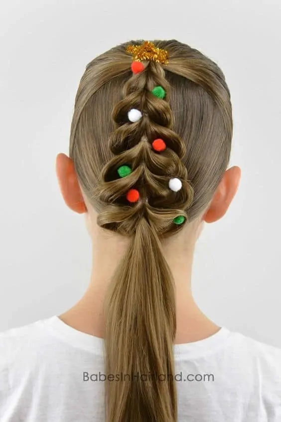 Easy Christmas Tree Hair