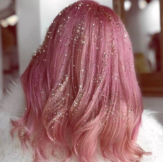 Pink Glitter Color Perfect Hair for Holiday