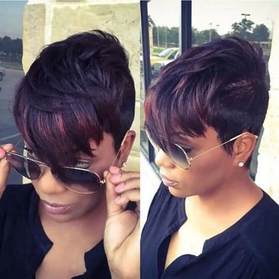 Two Tone Short Pixie Haircuts for Black Women
